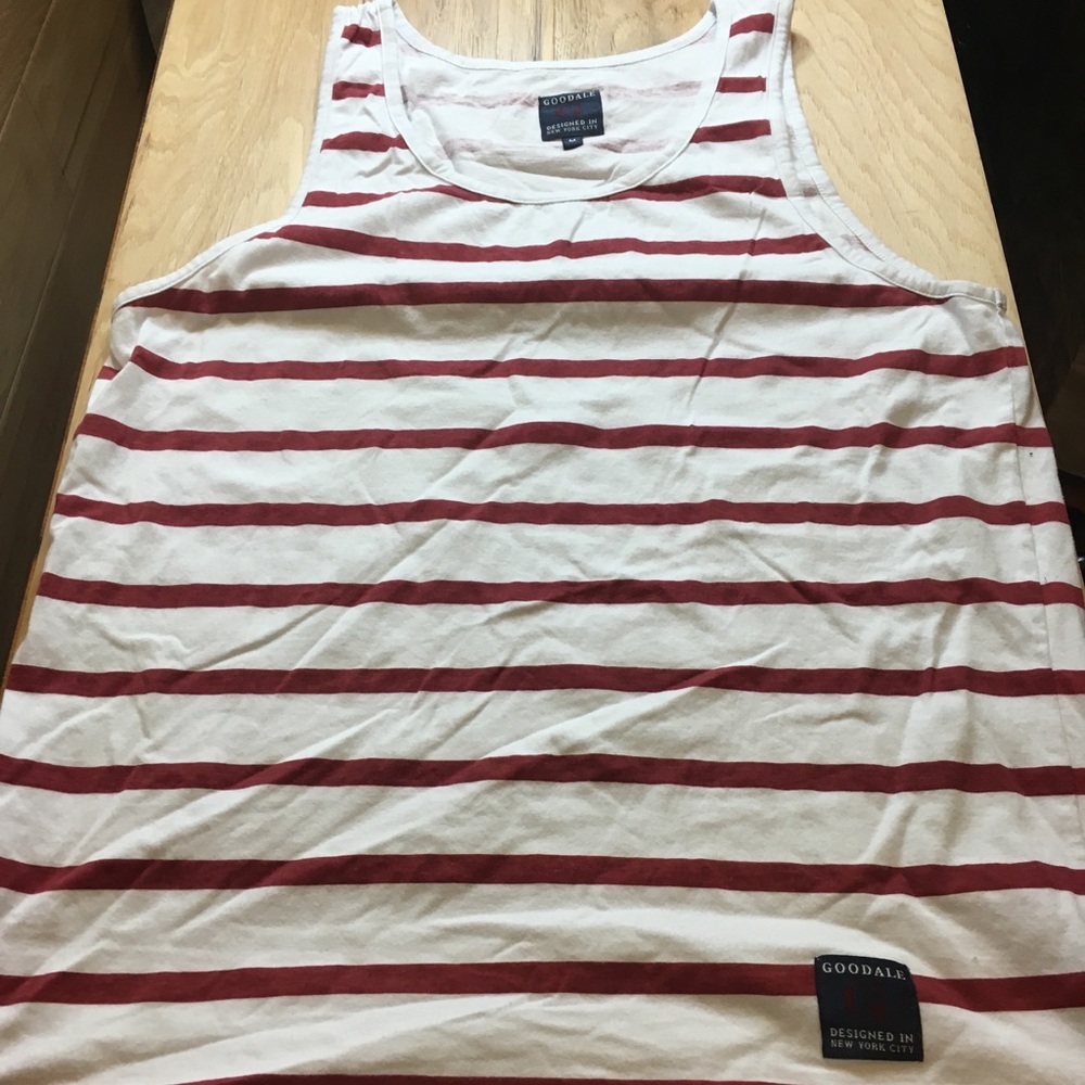 Goodale Red & White Tank Top